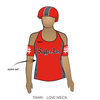 Ithaca League of Women Rollers SufferJets: 2019 Uniform Jersey (Red)