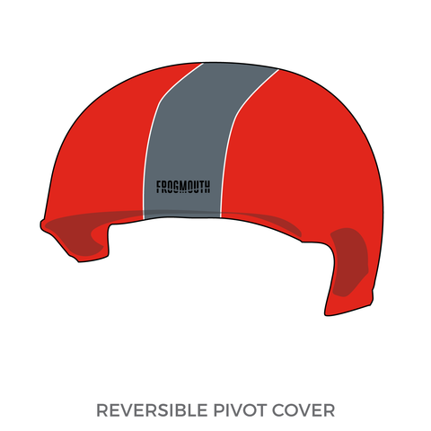 Ithaca League of Women Rollers SufferJets: 2019 Pivot Helmet Cover (Red)