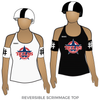 Texas Mens Roller Derby: Reversible Scrimmage Jersey (White Ash / Black Ash)