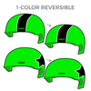 Tilted Thunder Railbirds Sugar Skulls: Two Pairs of 1-Color Reversible Helmet Covers