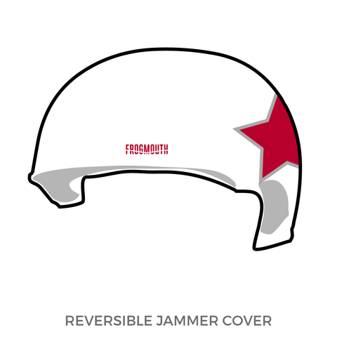 V Town Roller Derby: 2018 Jammer Helmet Cover (White)
