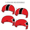 Whidbey Island Roller Girls: Two Pairs of 1-Color Reversible Helmet Covers