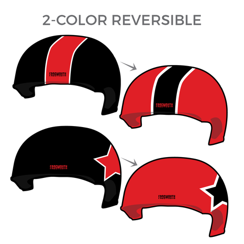 Whidbey Island Roller Girls: Pair of 2-Color Reversible Helmet Covers