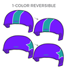 Worcester Roller Derby: Two Pairs of 1-Color Reversible Helmet Covers