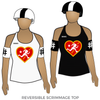Texas Rollergirls Honky Tonk Heartbreakers: Reversible Scrimmage Jersey (White Ash / Black Ash)