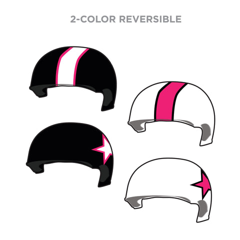 Cedar Rapids Rollergirls: Reversible Black→White Helmet Covers, Set of Two Covers