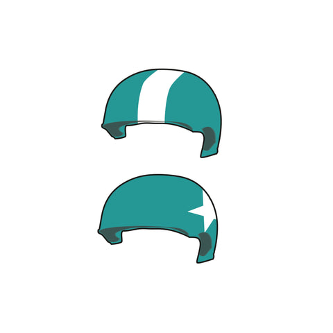 Kerr County Roller Derby: Pair of 1-Color Reversible Helmet Covers