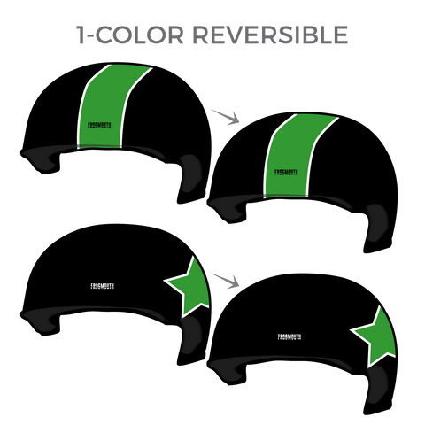 Limerick Roller Derby: Two Pairs of 1-Color Reversible Helmet Covers