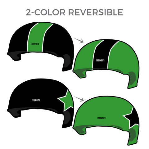 Limerick Roller Derby: Pair of 2-Color Reversible Helmet Covers