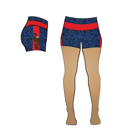 TXRD Rhinestone Cowgirls: 2016 Uniform Denim-Effect Shorts